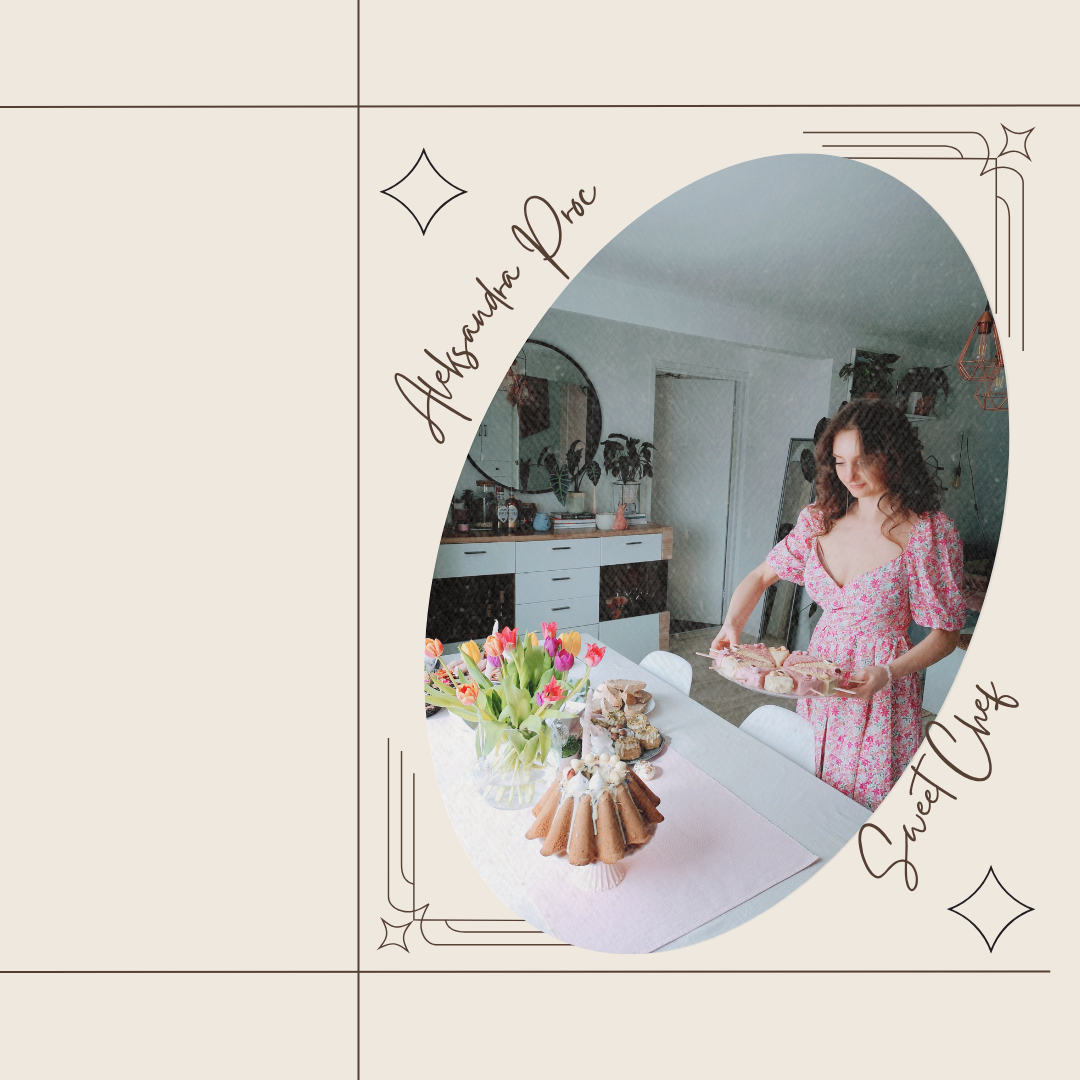 About the chef - passionate baker in the kitchen